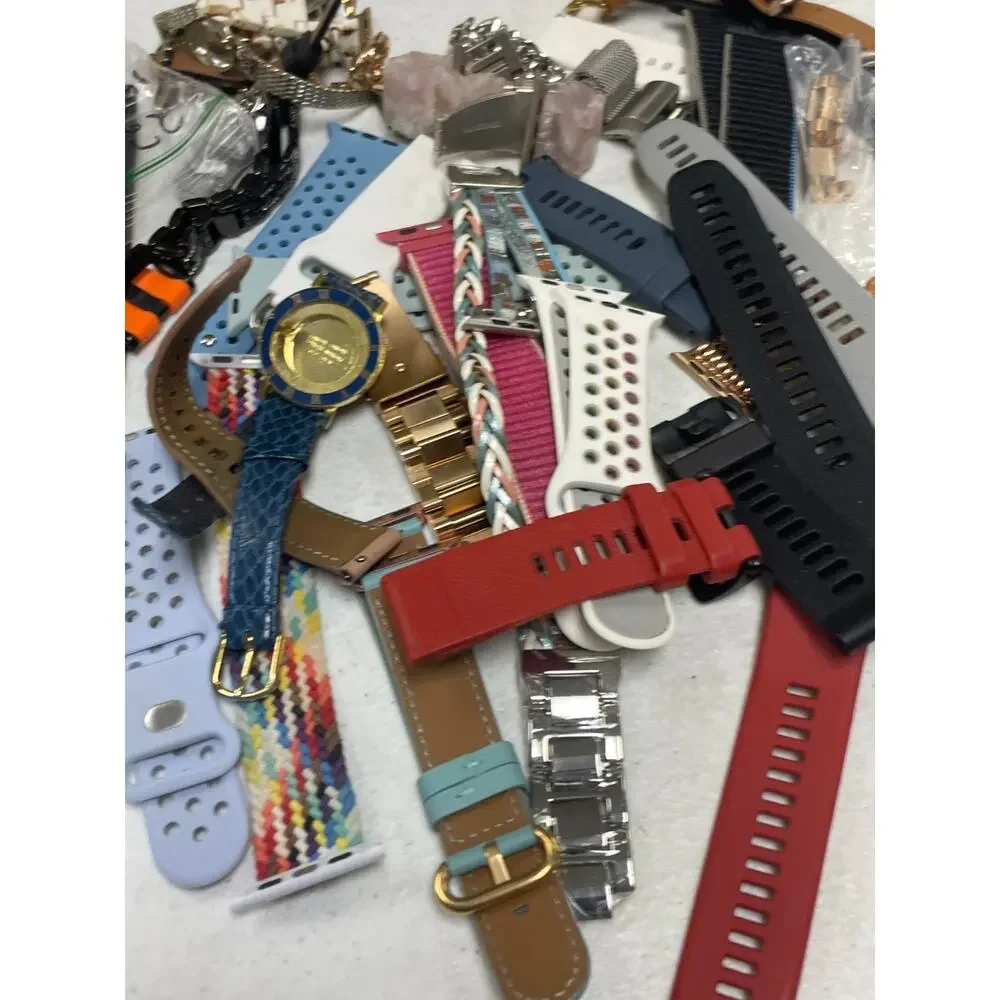 Lot Of Watch Bands Mixed Leather & Rubber Apple Watch Garmin Mixed Styles